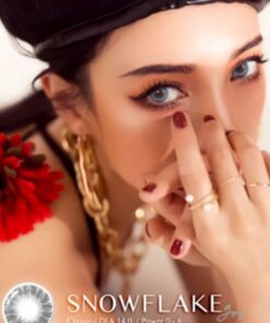 contact lens snowflake gray