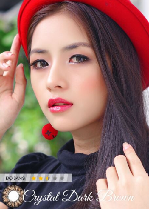 Lens gian trong Crystal Dark Brown