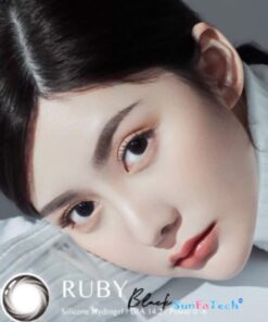 Kinh ap trong mau den Silicone Hydrogel Ruby Black