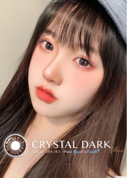 contact lens crystal dark choco