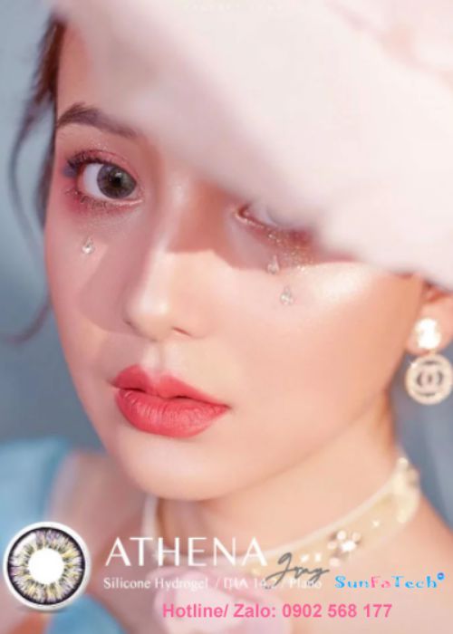 Lens mat mau xam tim Athena Gray