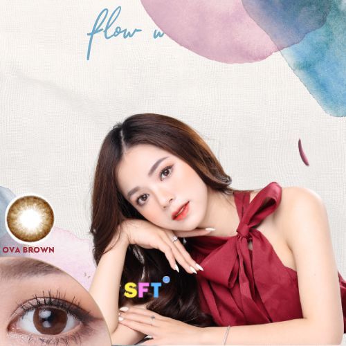 lens mat ova brown